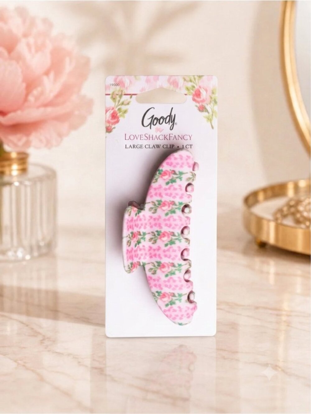LoveShackFancy x Goody Blooming Heirloom Large Claw Clip - Strawberry Macaroon